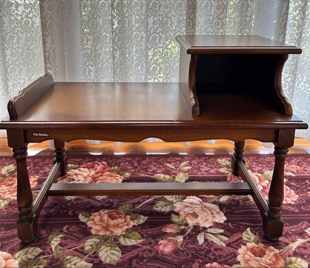 karimoku カリモク　テレフォンベンチ　レトロ