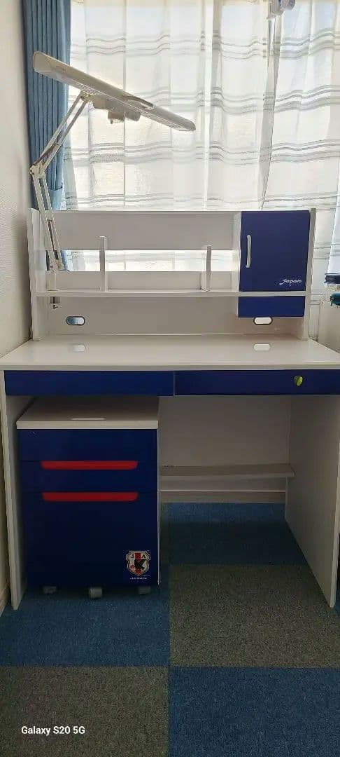 コイズミ学習デスク(サムライブルー)