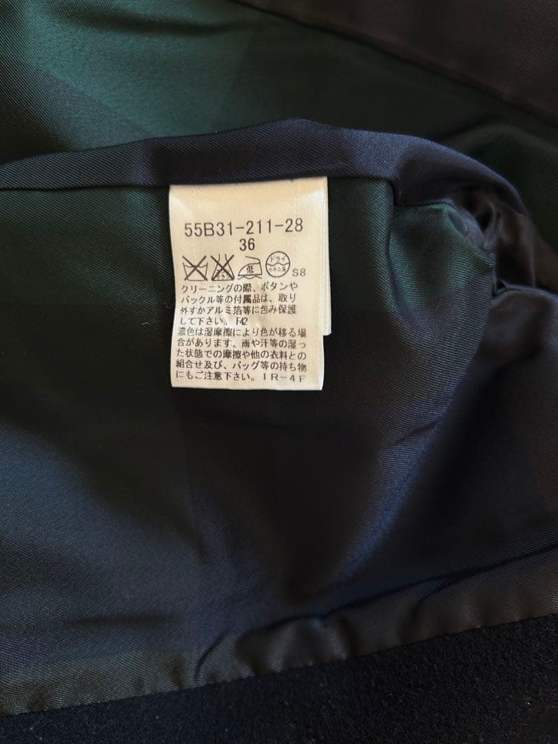 BLUE LABEL CRESTBRIDGE ネイビー ダッフルコート 36