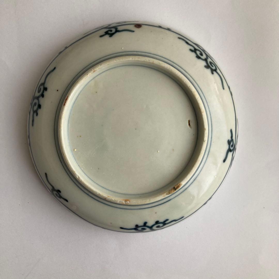 赤絵羊歯鹿皿　器　柿右衛門、九谷青窯や青郊窯、大聖寺伊万里、古伊万里や九谷焼好き