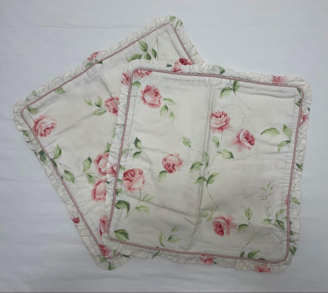 【LAURA ASHLEY】クッションカバー　2枚セット　ヘーゼルウッド