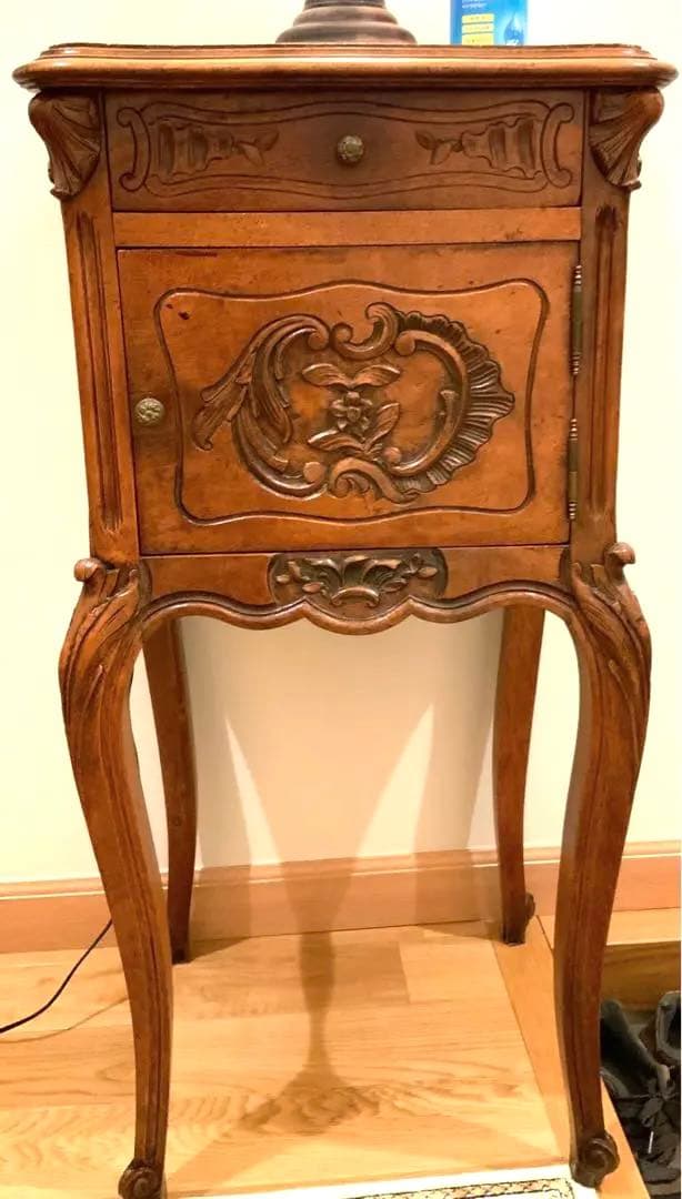 フランス　天板大理石アンティークラック