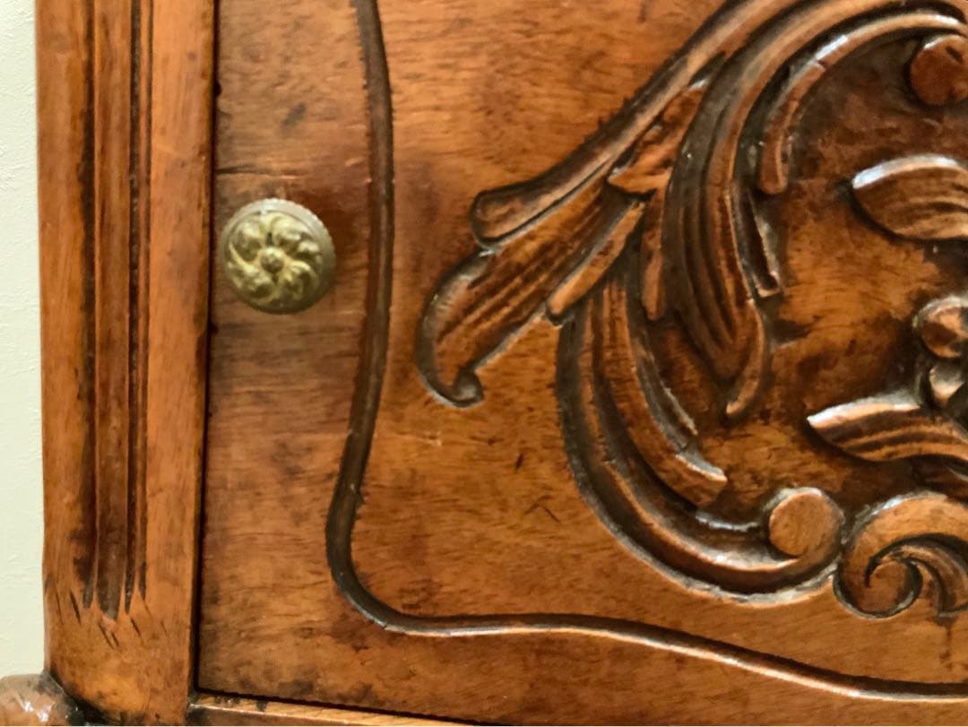 フランス　天板大理石アンティークラック