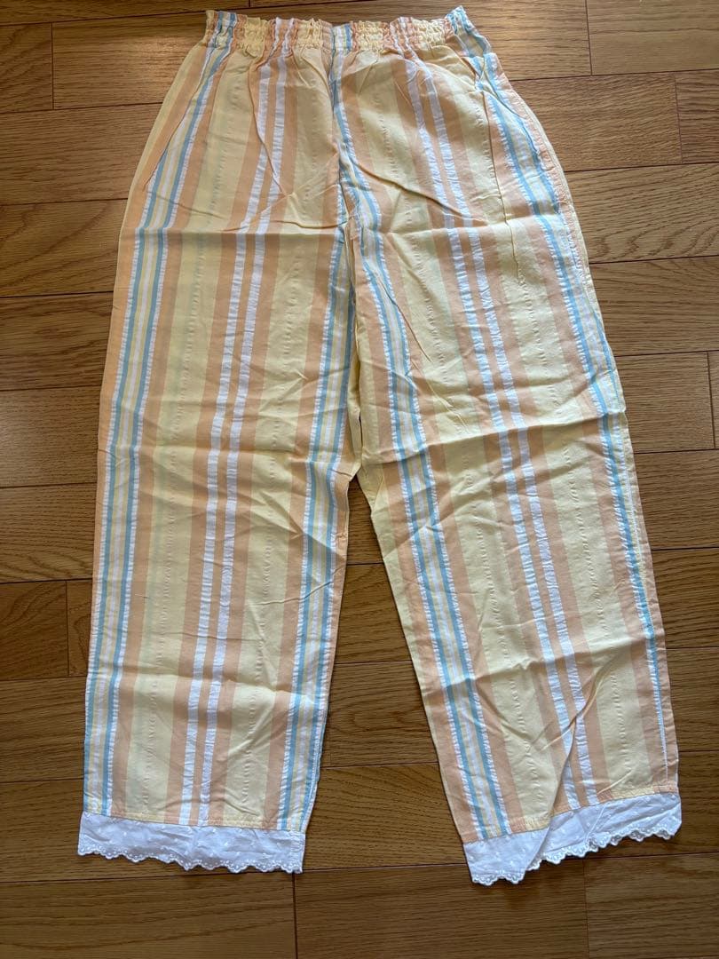 KID BLUE イエロー ストライプ パジャマ 新品未使用タグ付き