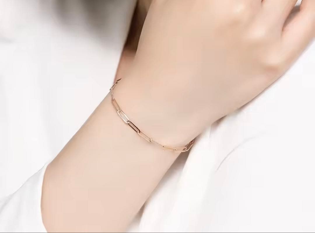 か*る様 18金ブレスレットAU750 18k チェーンブレスレット