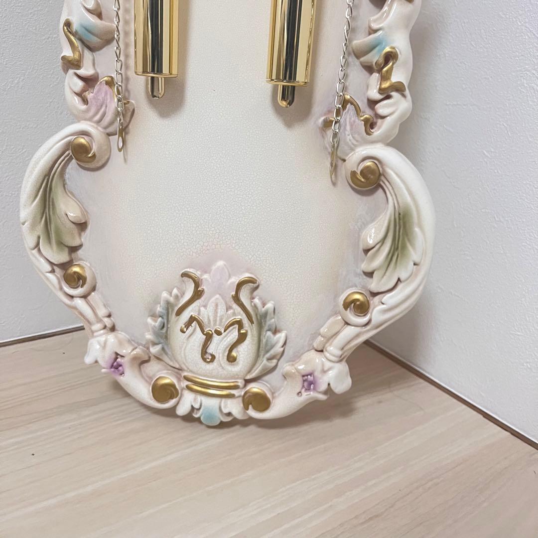 定価12万/イタリア製/最高級✨ ロココ調 掛け時計 特大サイズ 振り子
