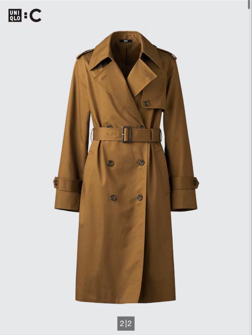 Angie　UNIQLO 定価12,900 ブラウン トレンチコート