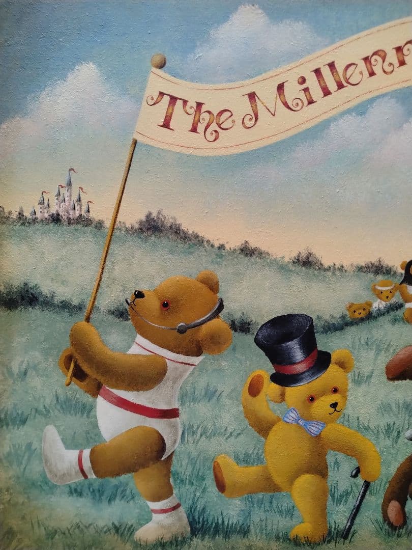 トールペイント特大作品　ベアの行進ミレニアム