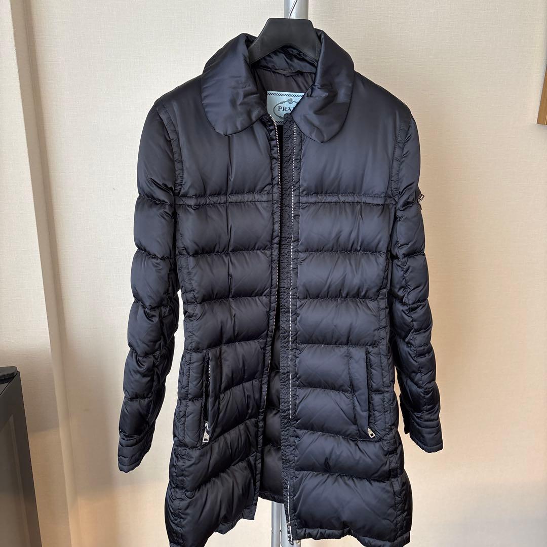 PRADA プラダファー付きロングダウンジャケット