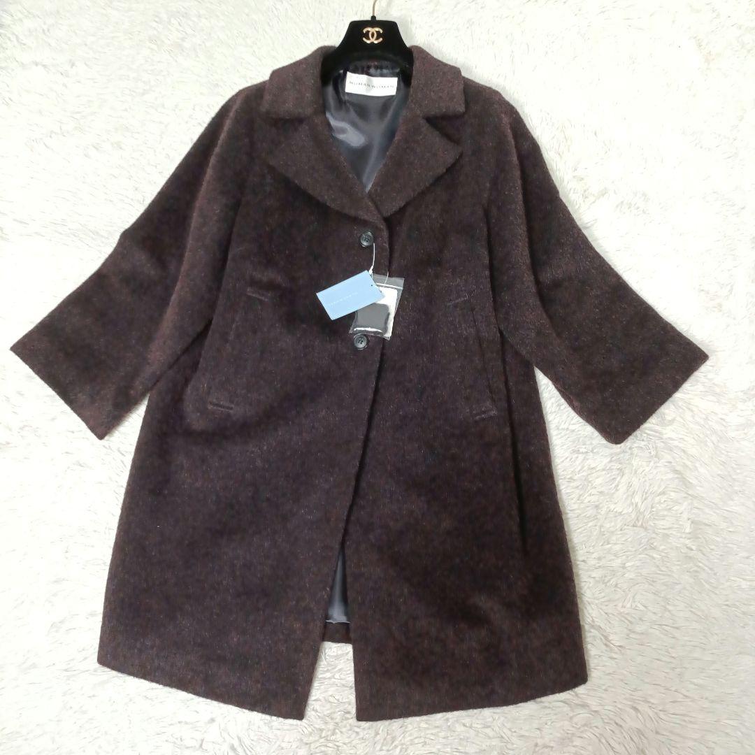 未使用・タグ付■HUMAN　WOMAN ウール チェスターコート ブラウン系