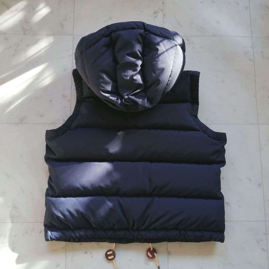 ラルフローレン フード付き ダウンベスト Lサイズ 紺 2way ポニー刺繍