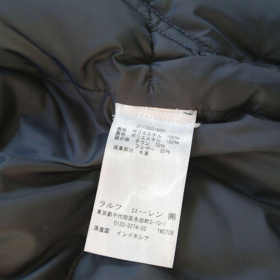 ラルフローレン フード付き ダウンベスト Lサイズ 紺 2way ポニー刺繍