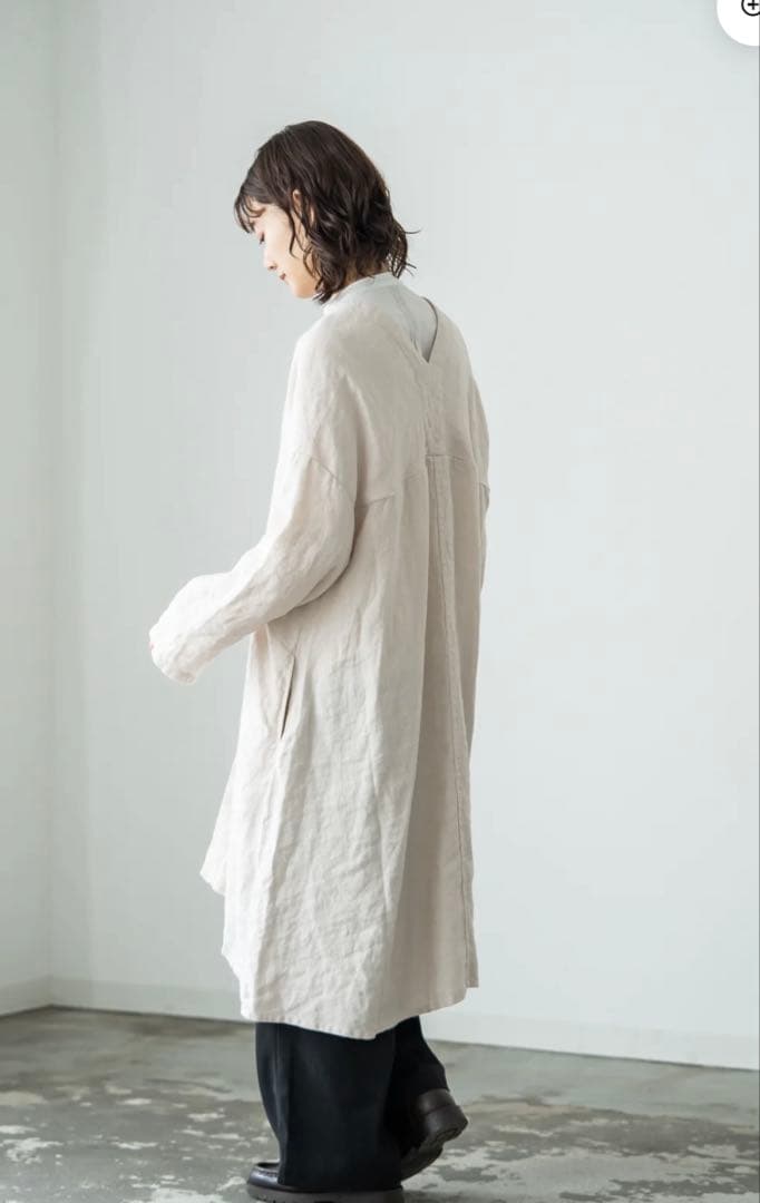 YARRA　リネンウール起毛ガウンコート　美品♡