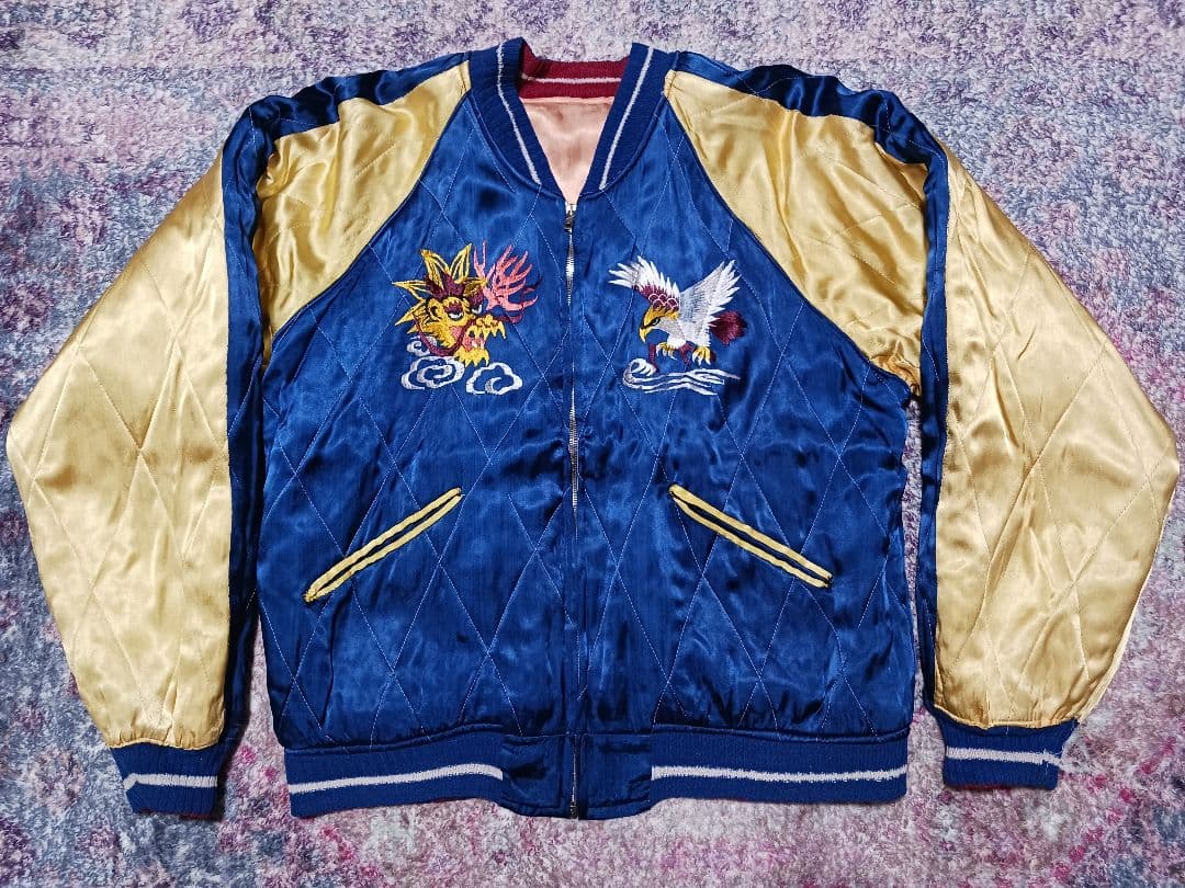 スカジャン/40s/50s/ヴィンテージ/タイガーヘッド/顔虎/スーベニア