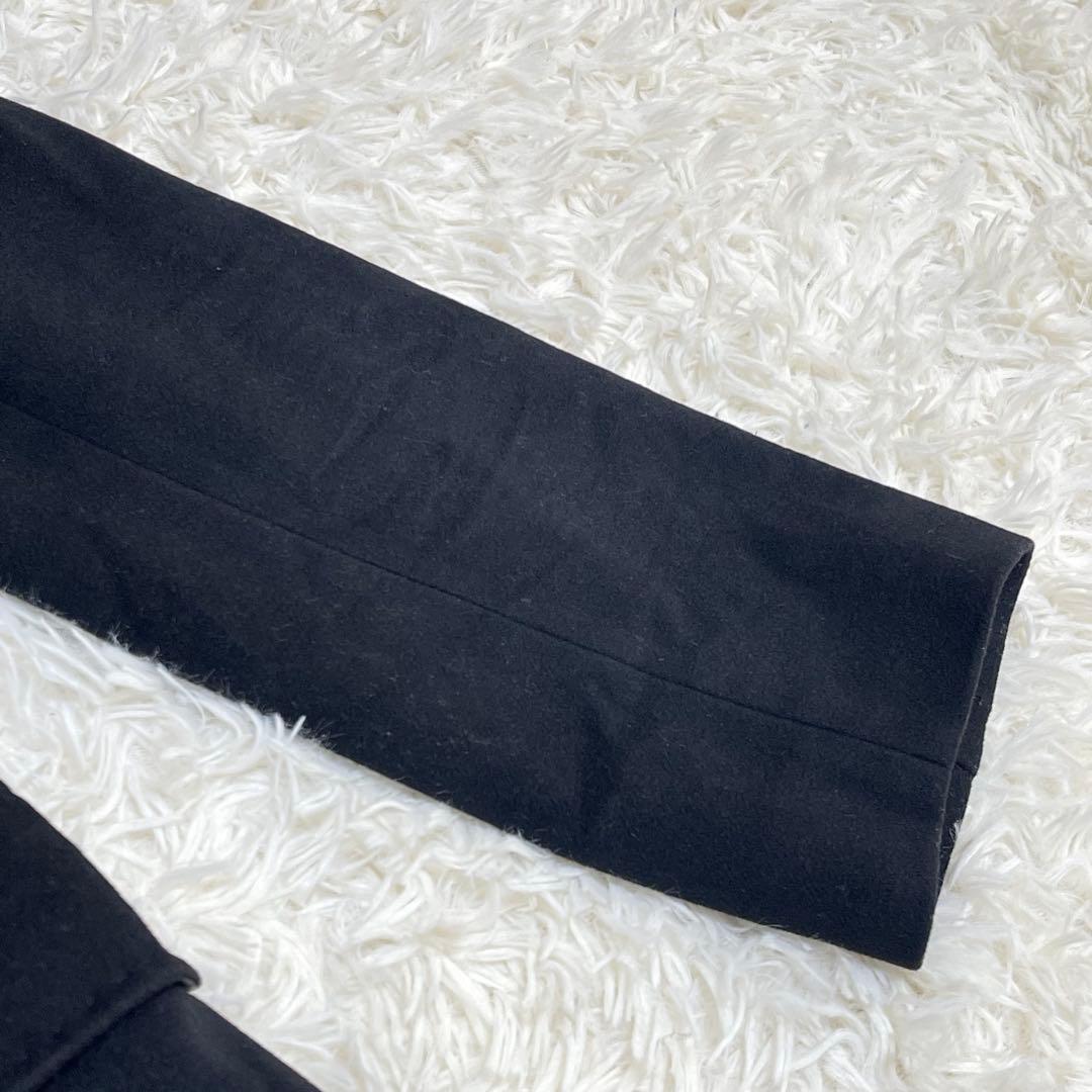 【Max Mara】白タグ　マックスマーラ 比翼ボタン　ロングコート 黒