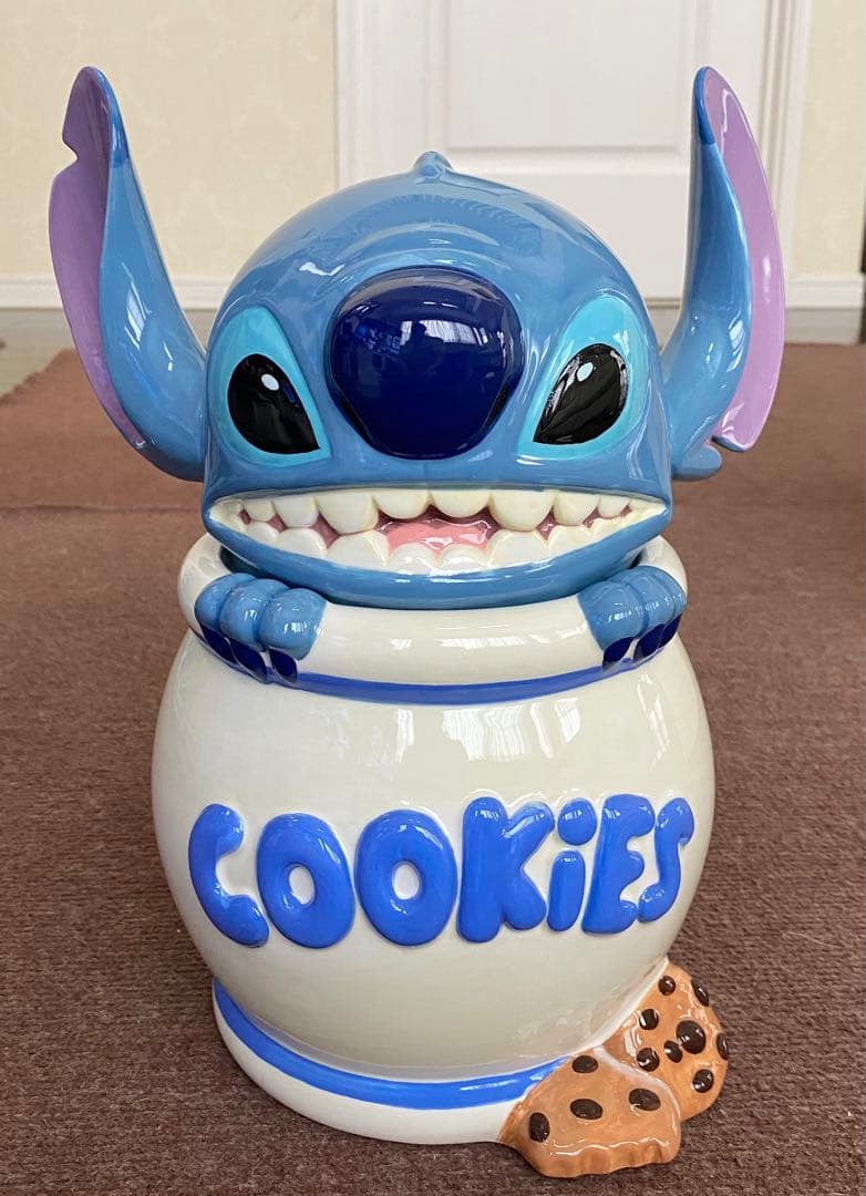 アンティーク ディズニー スティッチ陶器製クッキージャー リロアンドスティッチ