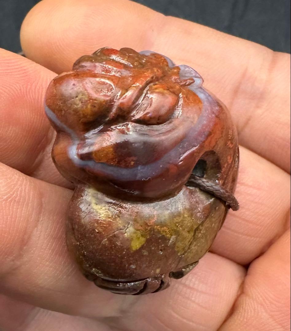 2026.2.1福寿龍子御守魂勾玉　新潟上質錦石