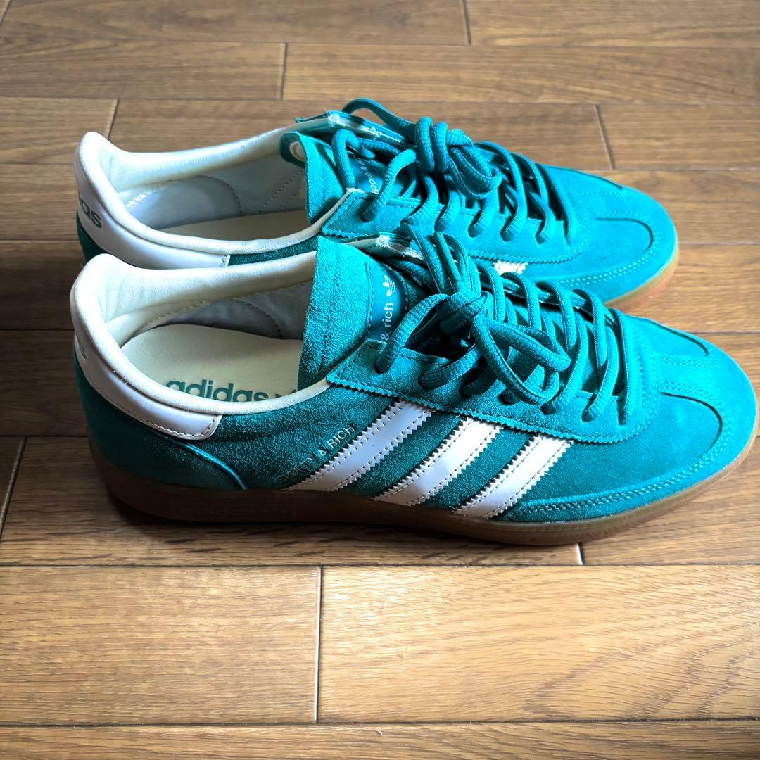 アディダス adidas オリジナルス スニーカー インドア　緑　グリーン　27