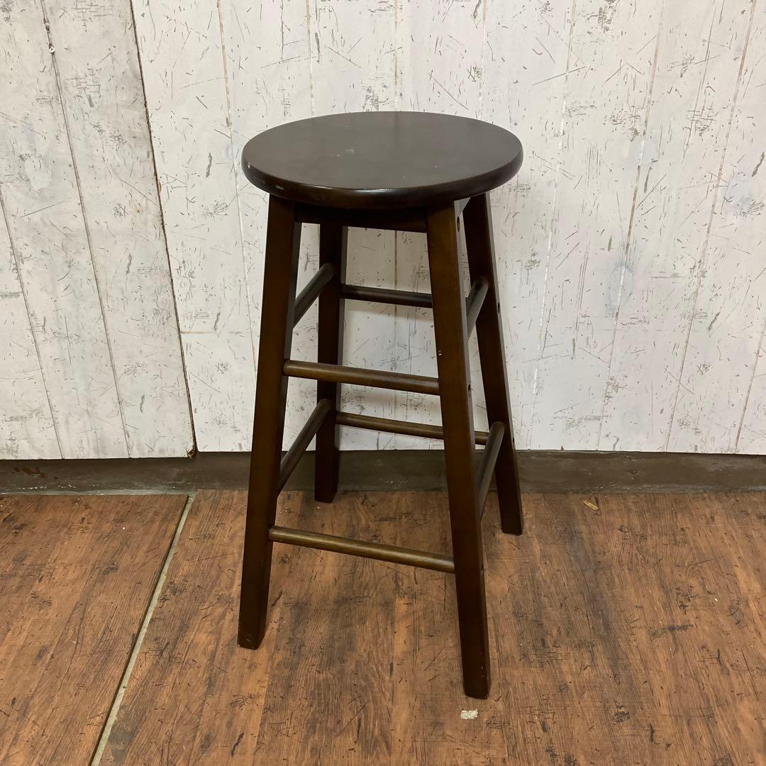 A-2 昭和レトロ 木製 バースツール ハイチェア スツール 椅子 丸椅子 イス