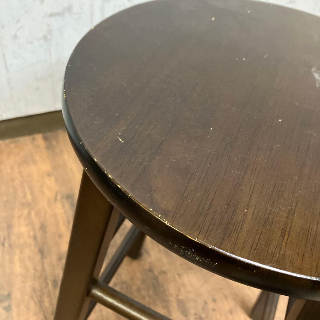 A-2 昭和レトロ 木製 バースツール ハイチェア スツール 椅子 丸椅子 イス