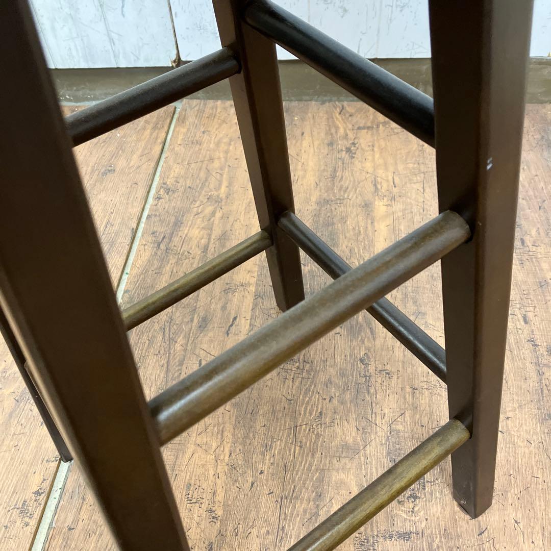 A-2 昭和レトロ 木製 バースツール ハイチェア スツール 椅子 丸椅子 イス