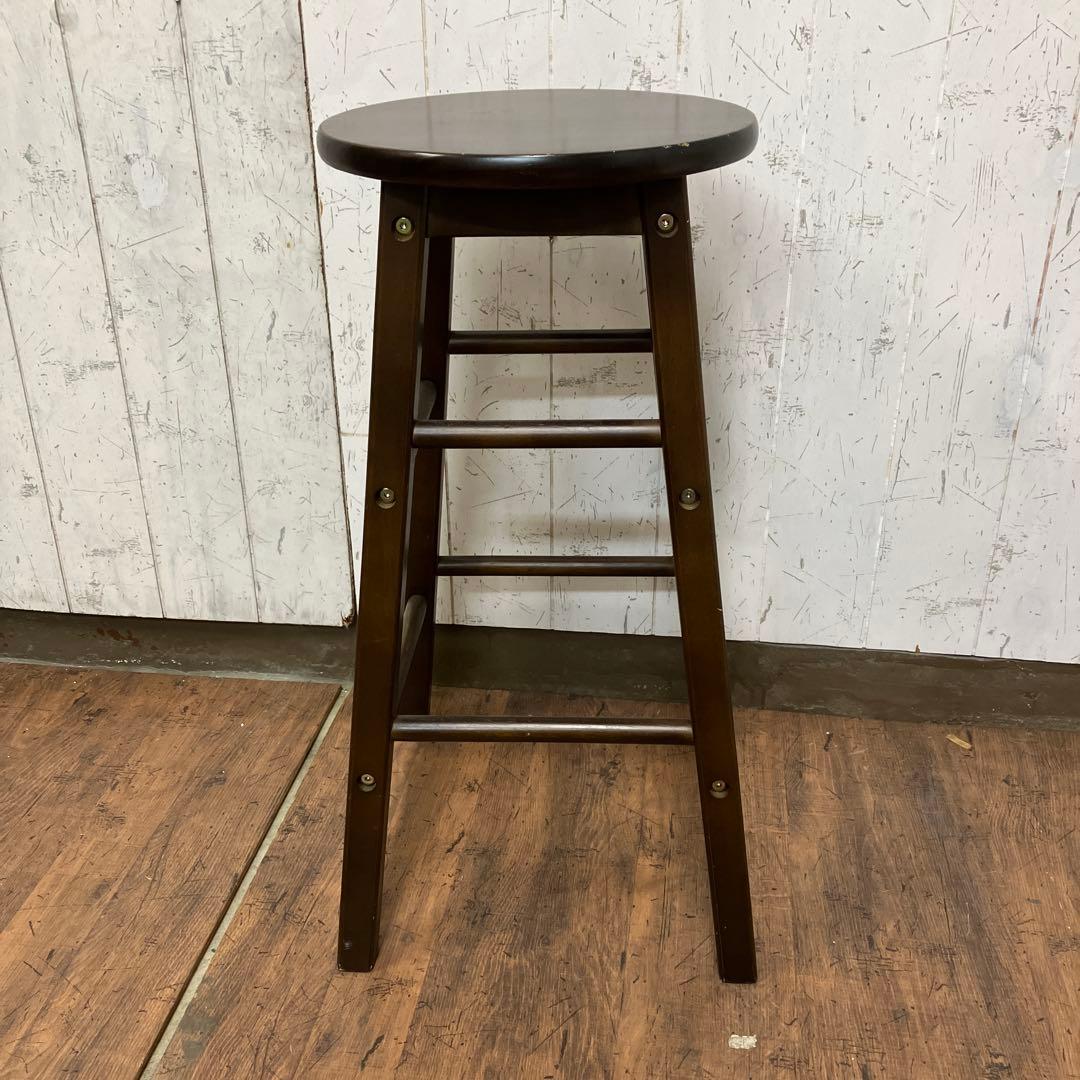 A-2 昭和レトロ 木製 バースツール ハイチェア スツール 椅子 丸椅子 イス