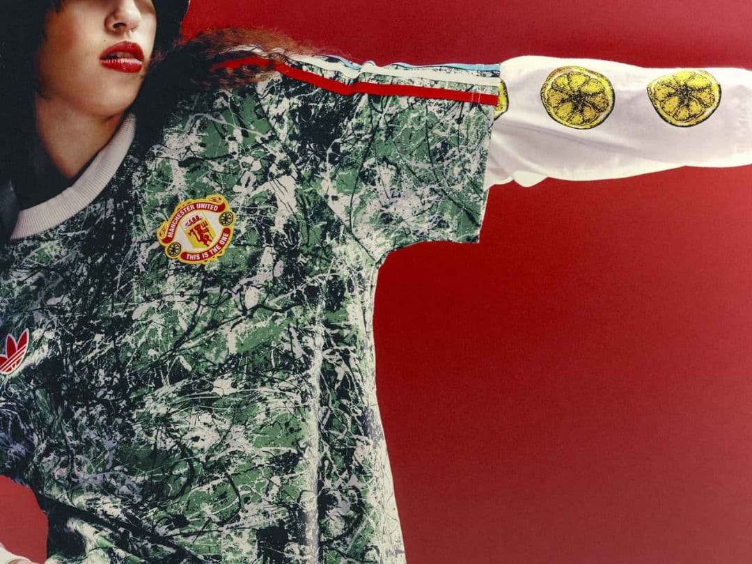 海外限定 adidas マンチェスターユナイテッド×ストーンローゼス長袖Tシャツ