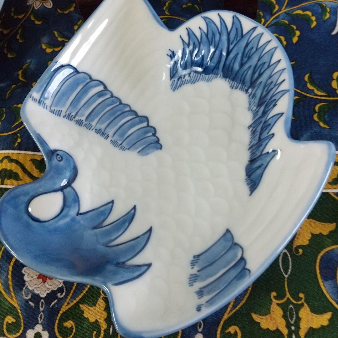 源右衛門⭐️染付鶴形 銘々皿 五枚組
