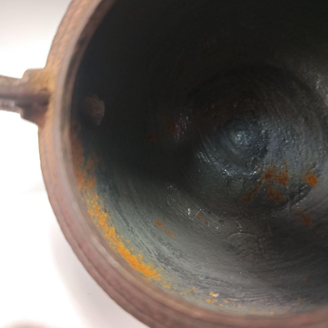 ウ309 鉄瓶『釜師　佐藤浄清造』『肩衝松地紋　鉄瓶　共箱』茶道具　急須