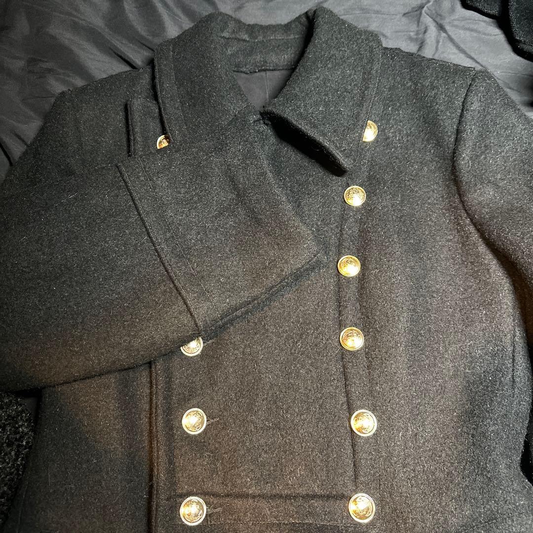 唯一無二⭐️将校 ミリタリー ナポレオンコート ヘヴィ ドイツ軍 ブラック
