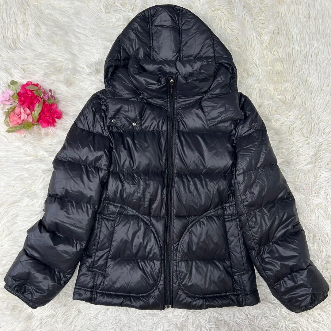 【極美品/L】バーバリーロンドン ダウンジャケット メガノバチェック 黒