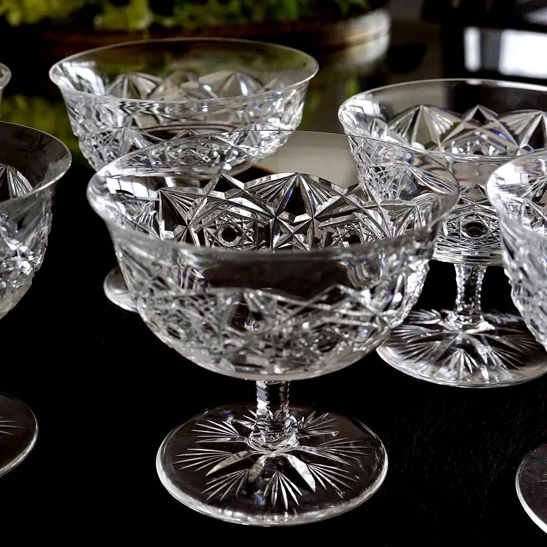 希少★オールドバカラ ラグニー★ラニー シャンパンクープ グラス 6脚セット美品