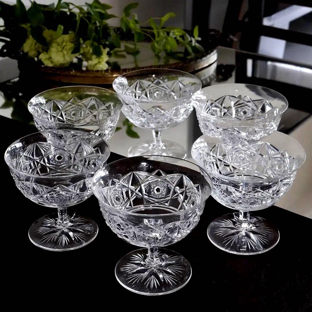 希少★オールドバカラ ラグニー★ラニー シャンパンクープ グラス 6脚セット美品