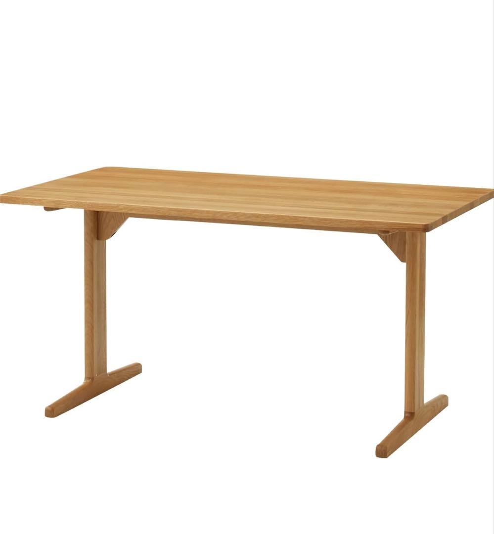 無印良品 木製リビンダイニングテーブル 幅130×奥行70×高さ65cmオーク材