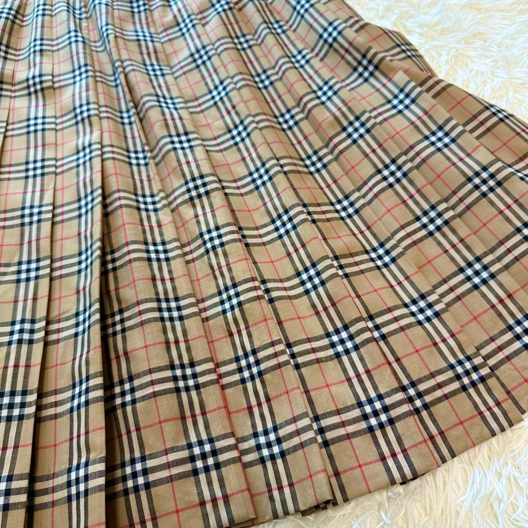 burberrys プリーツスカート　ロング　ノバチェック ベージュ　40