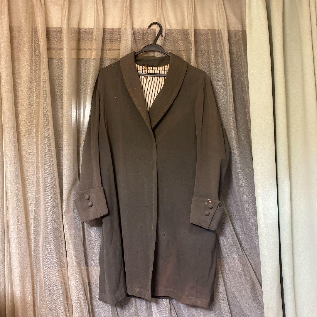 10's〜20's フレンチヴィンテージ コート　ショールカラー　ヘチマカラー