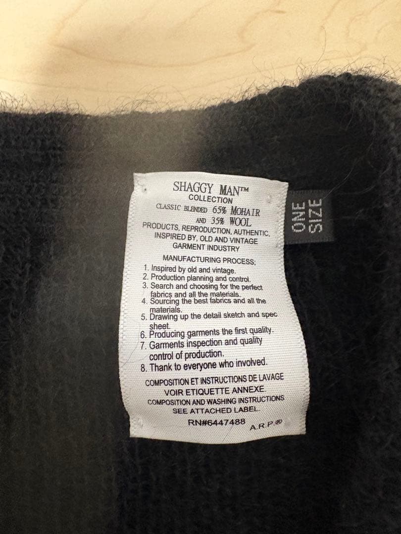 トップス A.R.P. Shaggy Man Mohair Cardigan Black