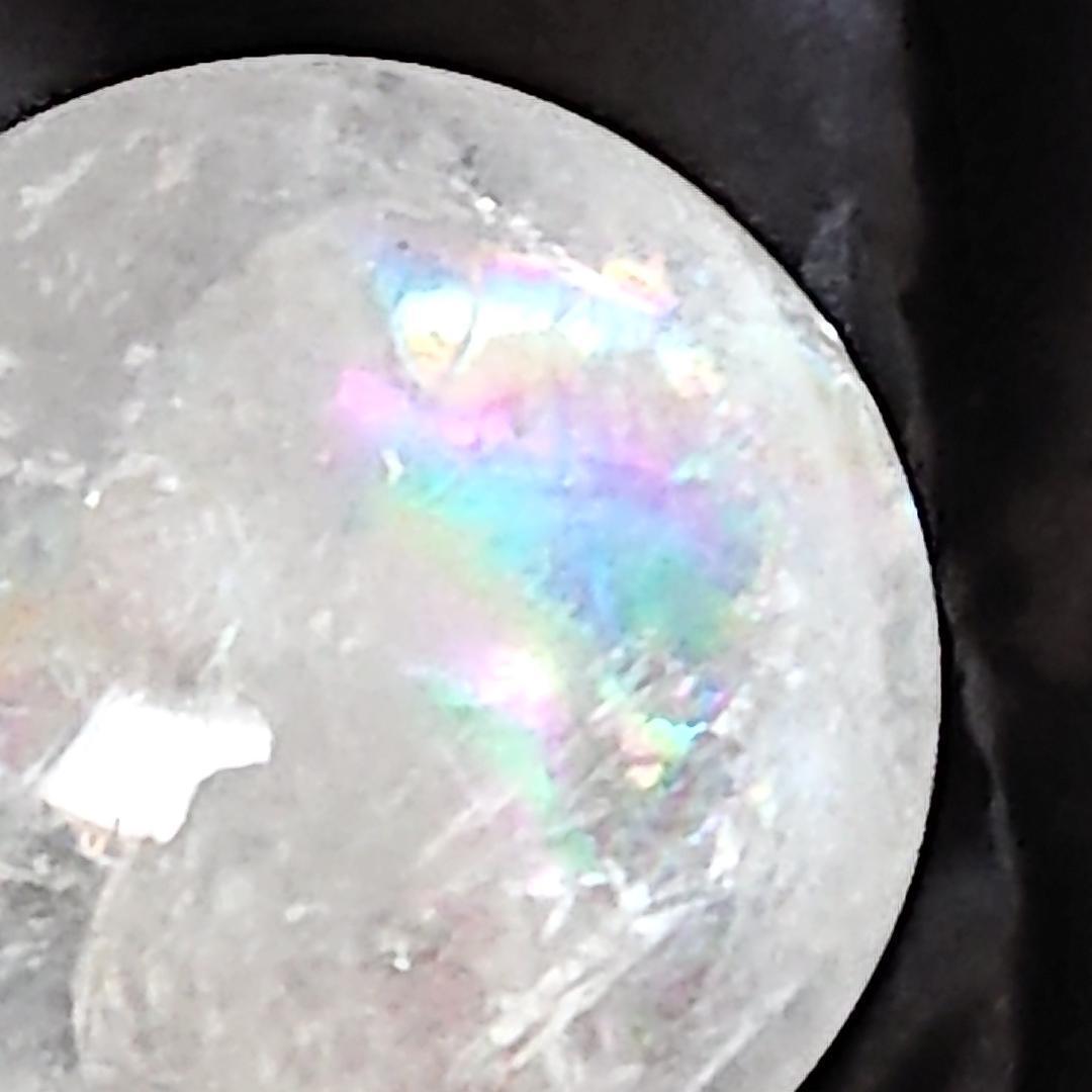 水晶玉　天然石　天然石レインボー虹色水晶丸玉　観賞石　パワーストーン　新品未使用