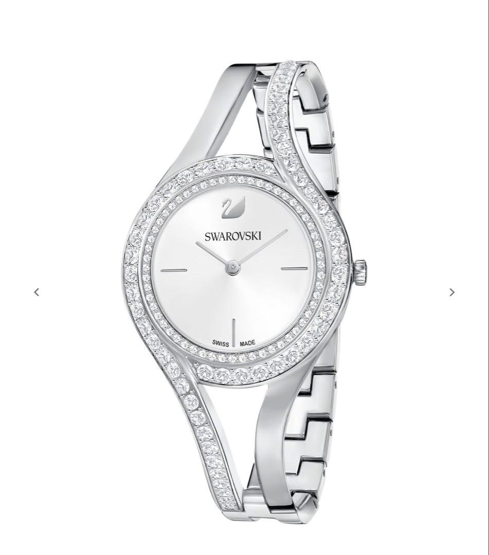 【SWAROVSKI】 腕時計 シルバー 30mm クリスタル スイス製