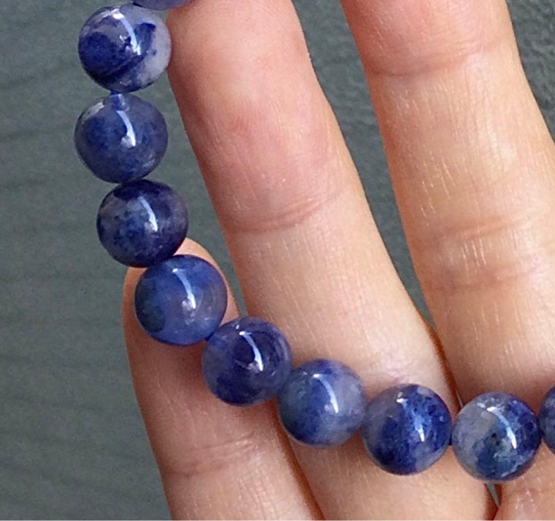 【プレミアム品質】◆レア&濃い色 デュモルチェライトインクォーツ「自信」