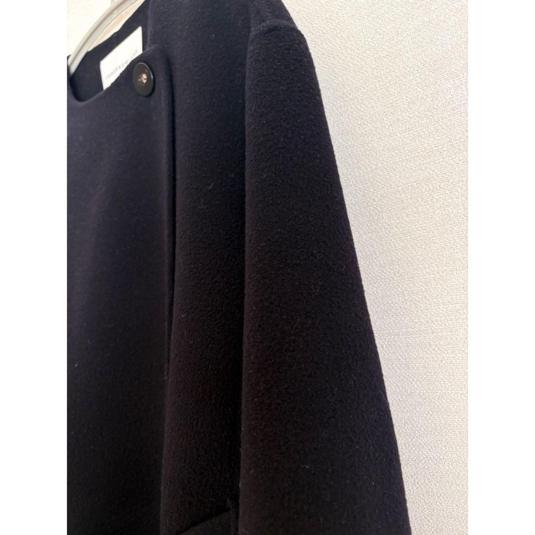 トゥモローランド　プレミアムウールリバーノーカラーコート