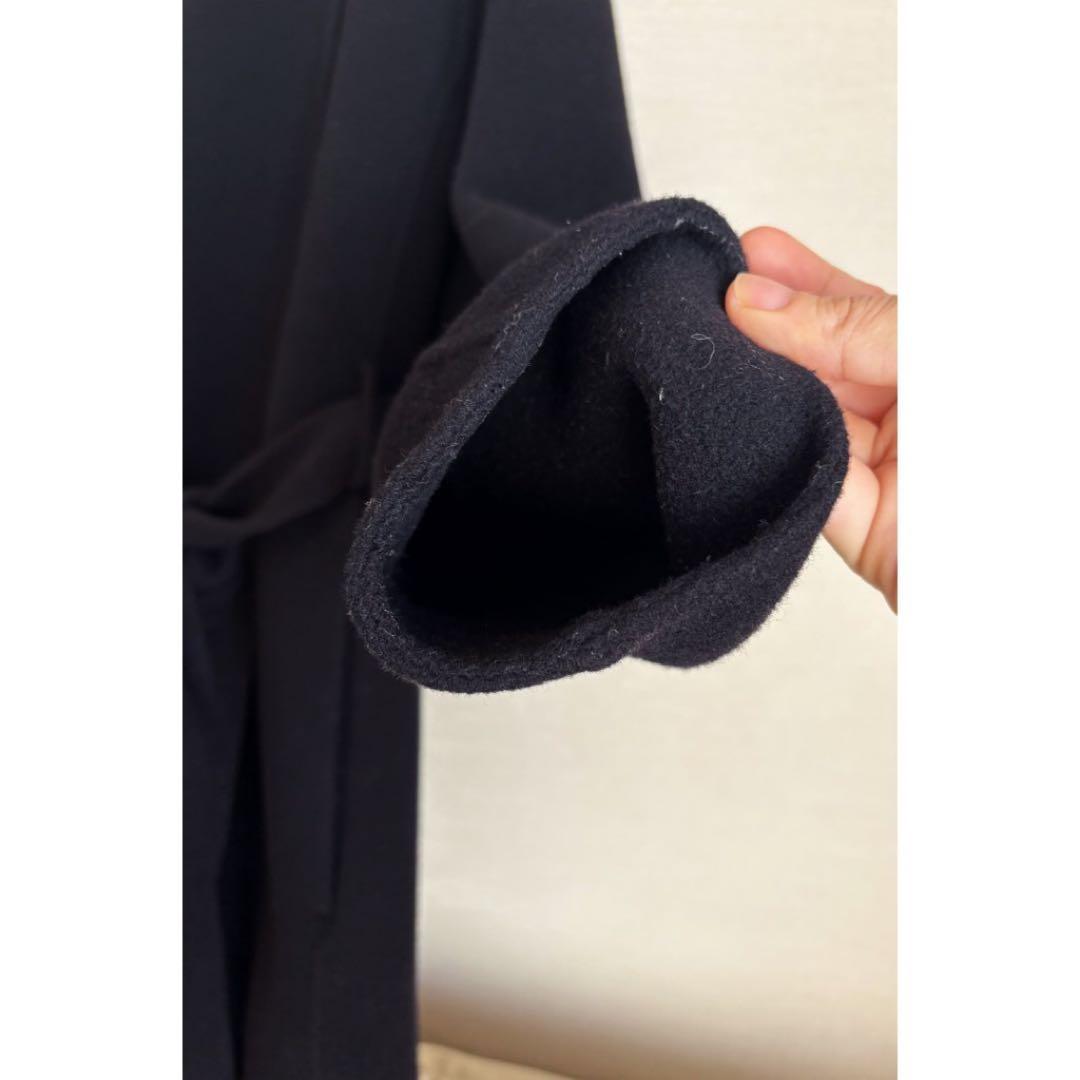 トゥモローランド　プレミアムウールリバーノーカラーコート