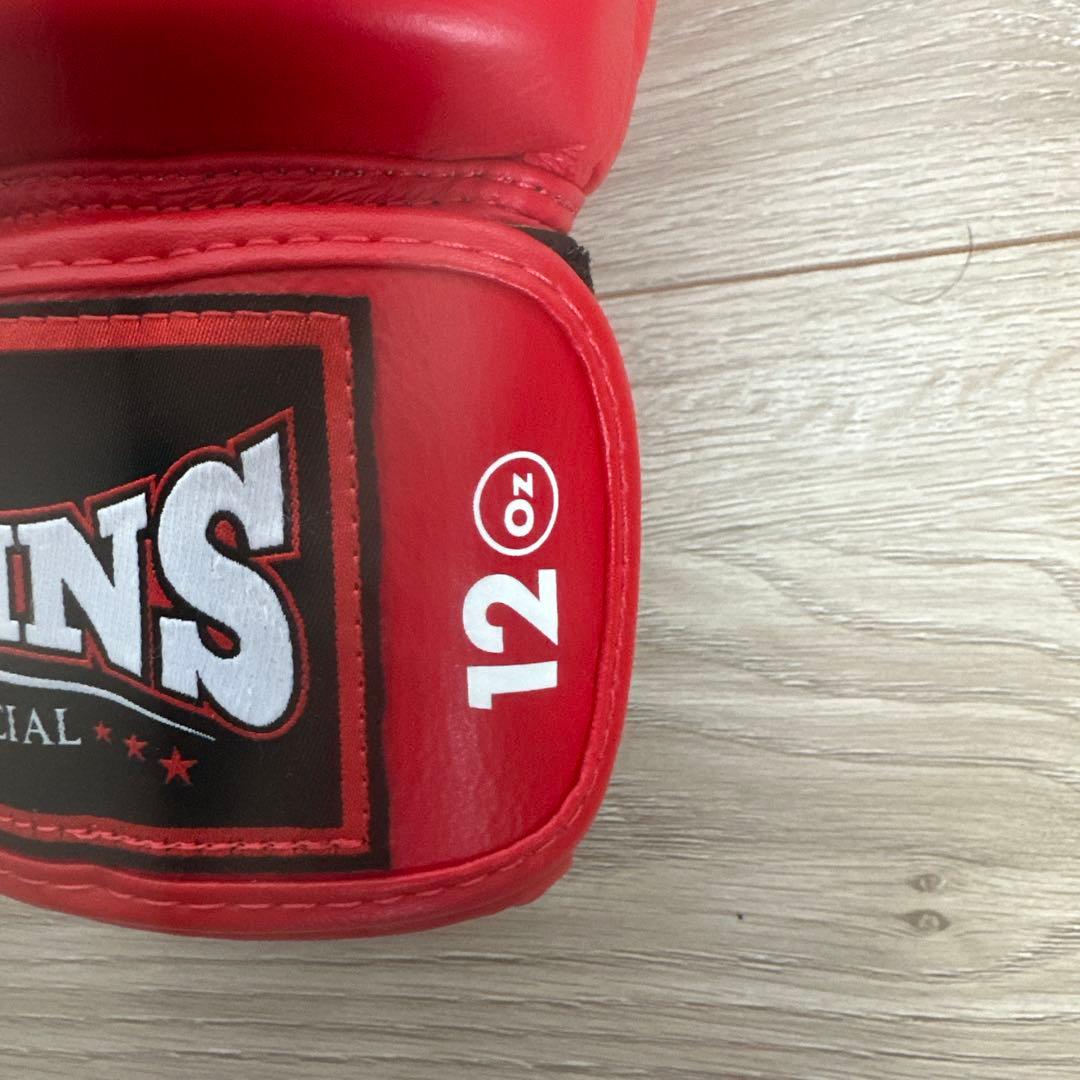 TWINS SPECIAL レザー ボクシンググローブ 12oz レッド