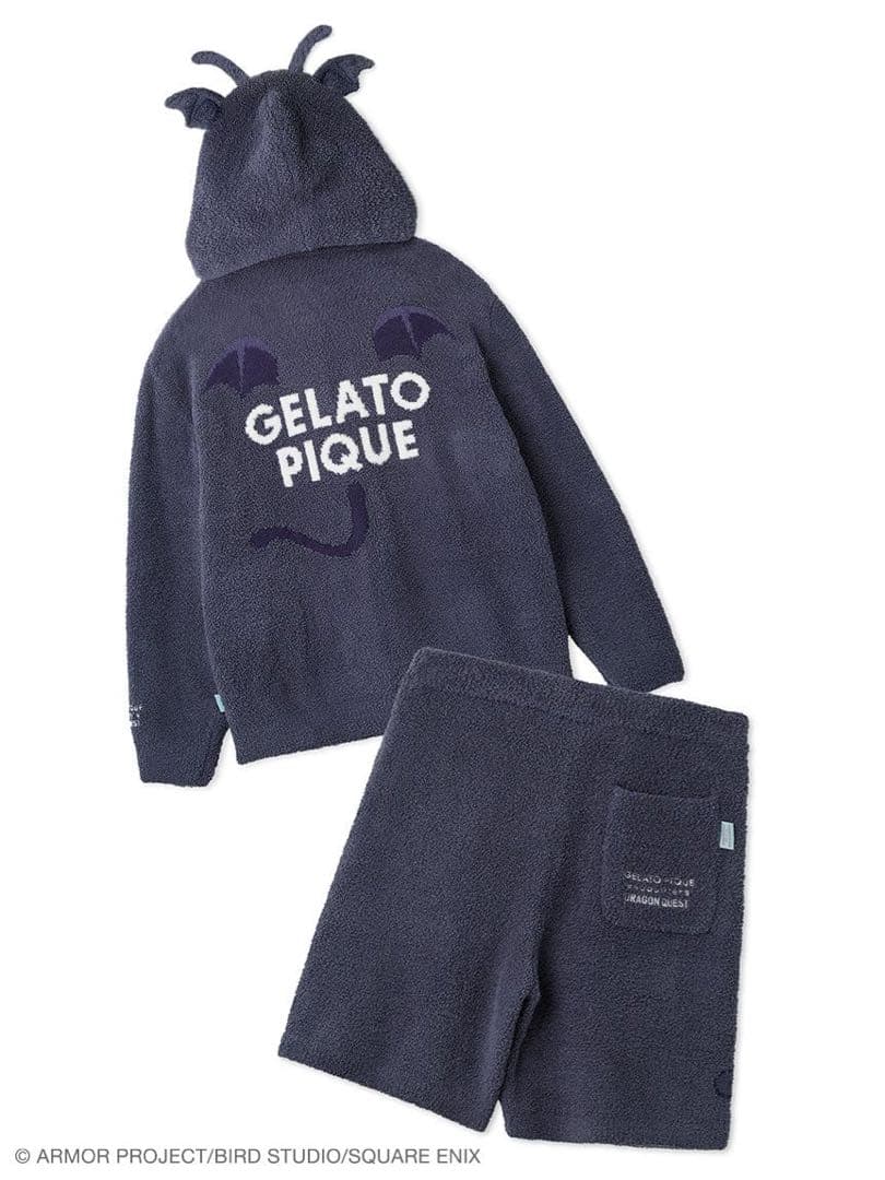 ジェラートピケ　SMサイズ　ドラゴンクエスト　　ドラキー　パーカー&ハーフパンツ