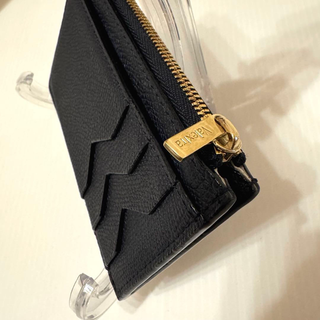 未使用級 Valextra 高級 レザー フラグメントケース カード 小銭 黒