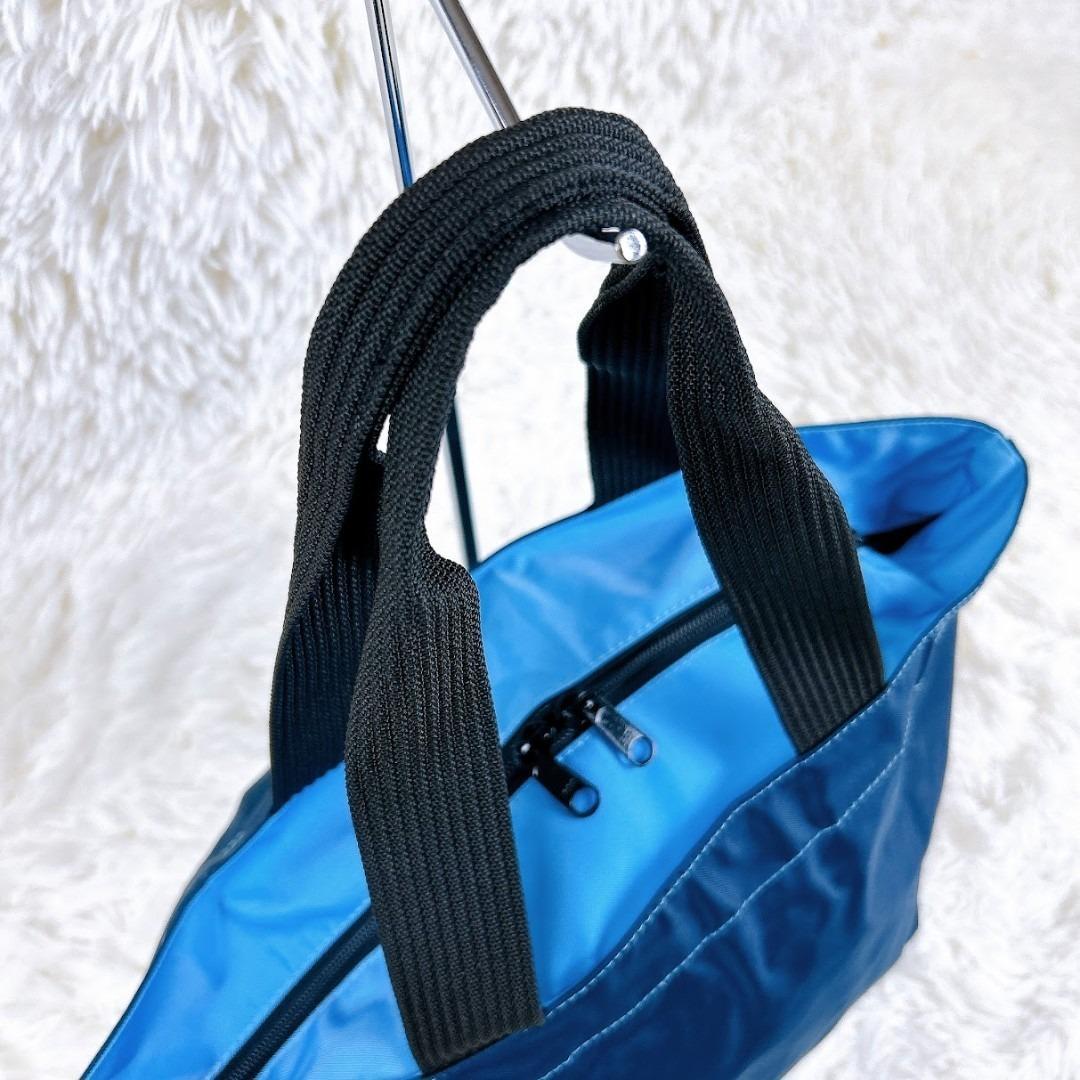 美品 エルベシャプリエ 1028N 舟型 ML トートバッグ ナイロン ネイビー