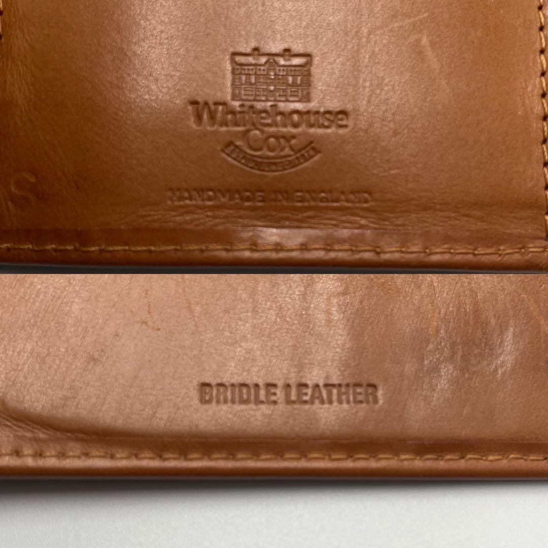希少 Whitehouse Cox 三つ折り財布 ブラウン ブライドルレザー