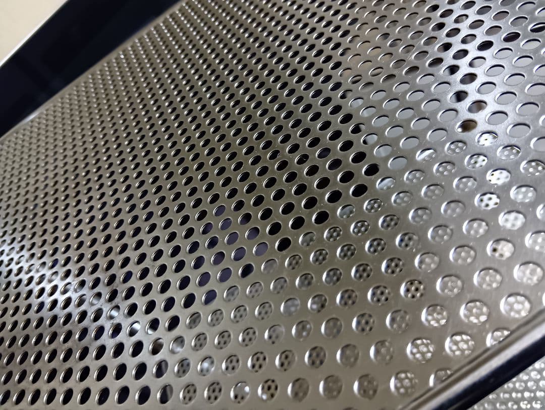 希少　1980's　スペースエイジ　パンチングメタル　ステン　シェルフ　ワゴン