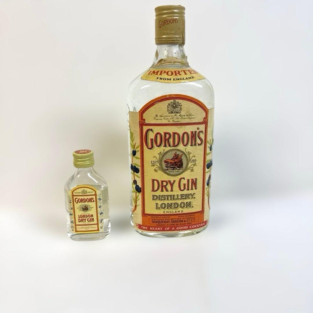 ゴードンGordon's Dry Gin 750ml 47%とミニチュアセット
