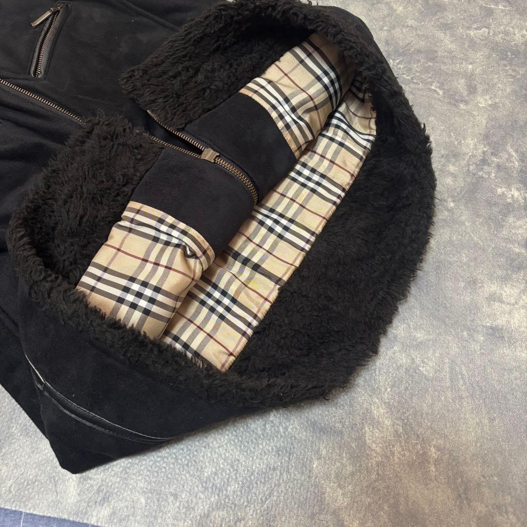 リョウ！入手困難▲バーバリーブラックレーベル ムートン ジャケット コート